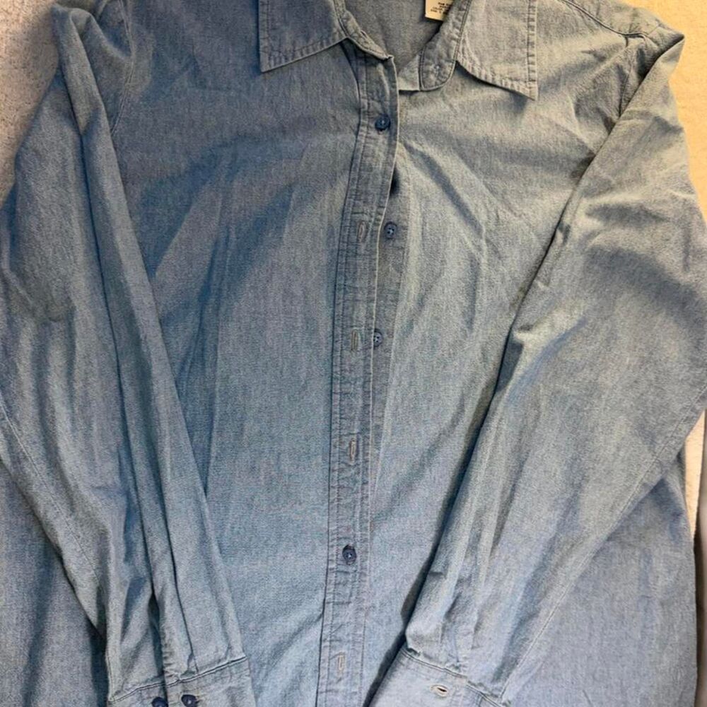 White-stag Men's Blue and Grey Shirt